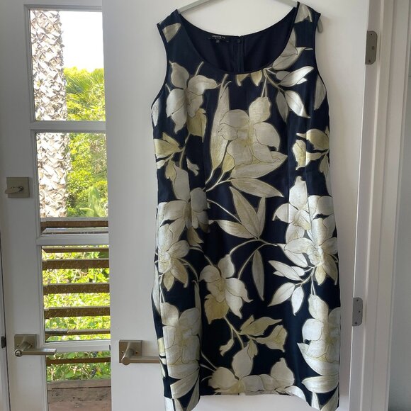 Lafayette 148‎ New York Sleeveless Midi Dress with Large Floral Print, 14 - Picture 1 of 5